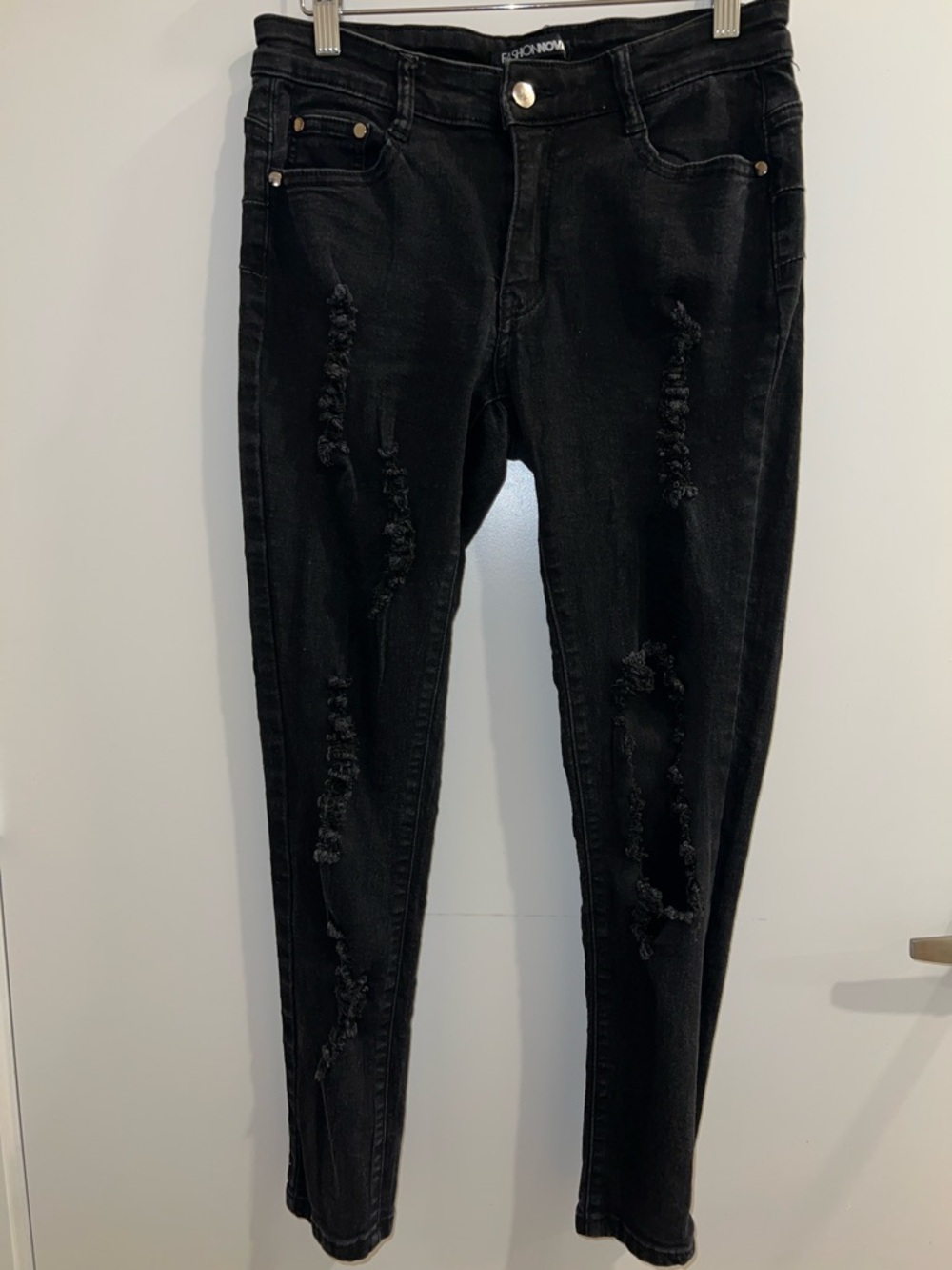 Distressed jeans